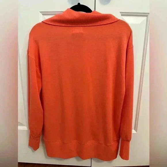 Lou & Grey Signaturesoft Coral Pink Zip Up Shirt size Small - Picture 4 of 9